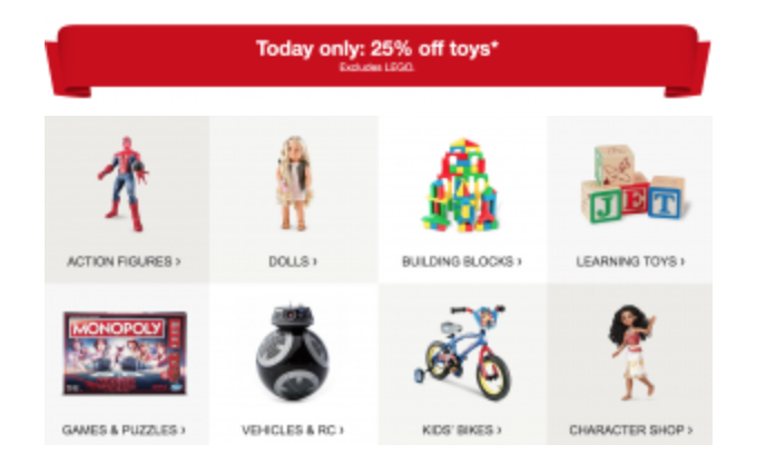 25% Off All Toys Today Only At Target!