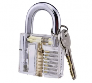 Lock Pick Skill Training Transparent Padlock $3.99 Shipped!