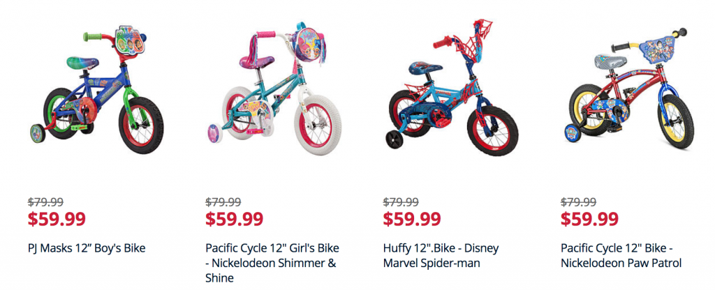 25% Off Character Bikes At Kmart Just $59.99! Black Friday Preview Offer!