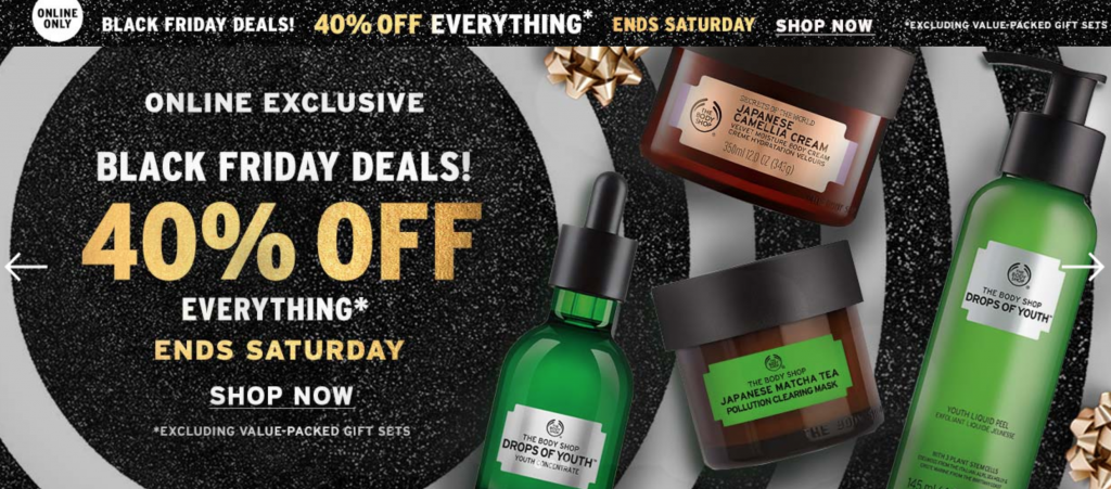 The Body Shop Black Friday Is Live Online! Take 40% Off Everything & FREE Shipping Through Saturday 11/25!