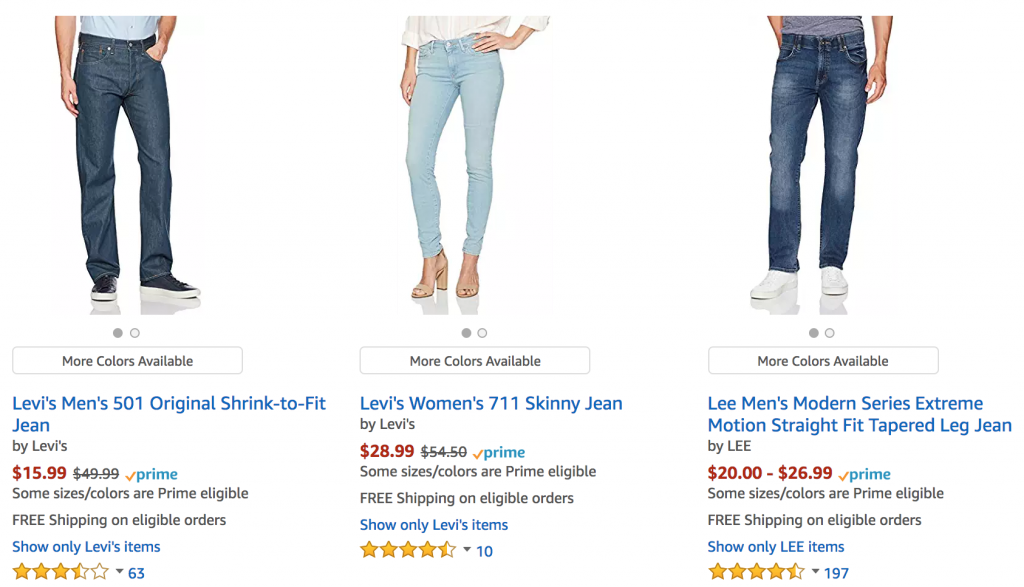 Save Up To 50% Off Jeans Today Only on Amazon! Levi’s, Lee, Lucky Brand, Silver & More!