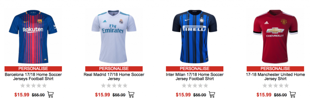 Soccer Jerseys Just $15.99 Shipped! Plus, Take $10 Off Orders of $50 or more Today Only!