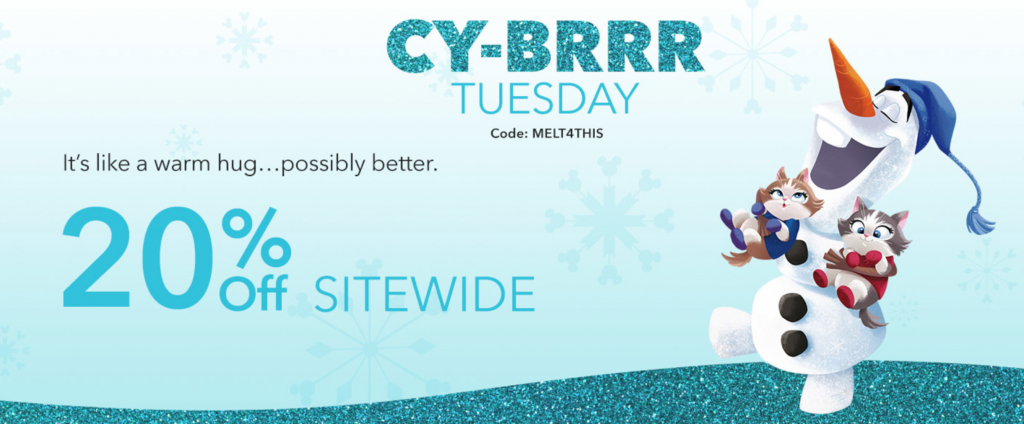CY-BRRR Tuesday 20% Off Shop Disney Today Only!