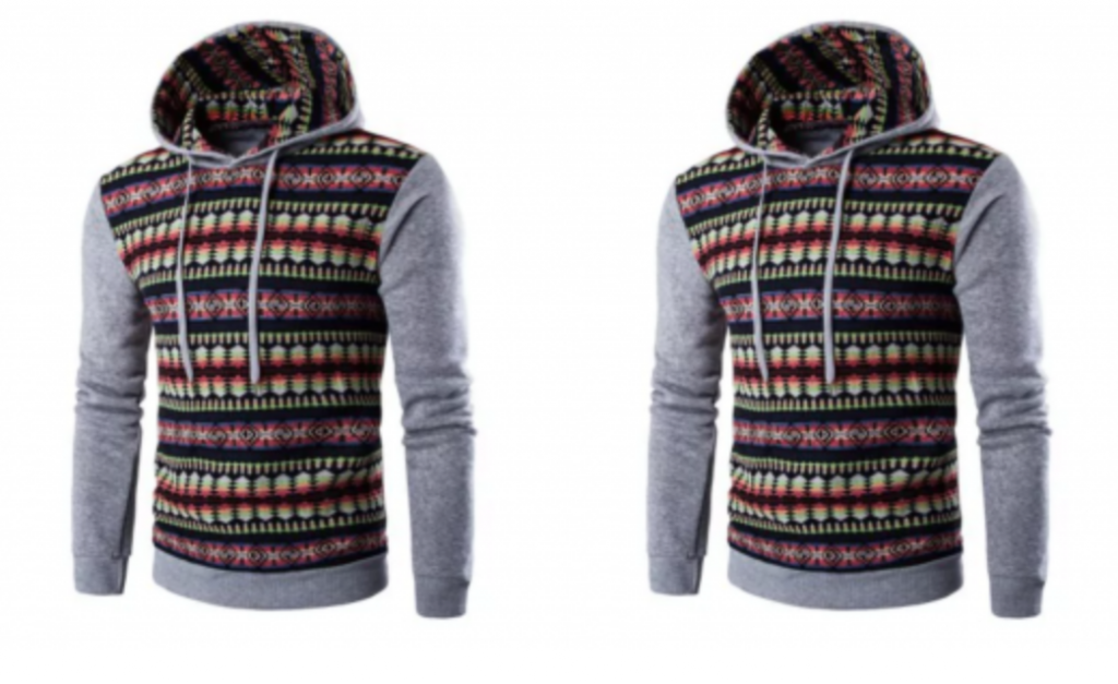 Ethnic Style Stripe Printed Hoodie Just $6.99 Shipped!