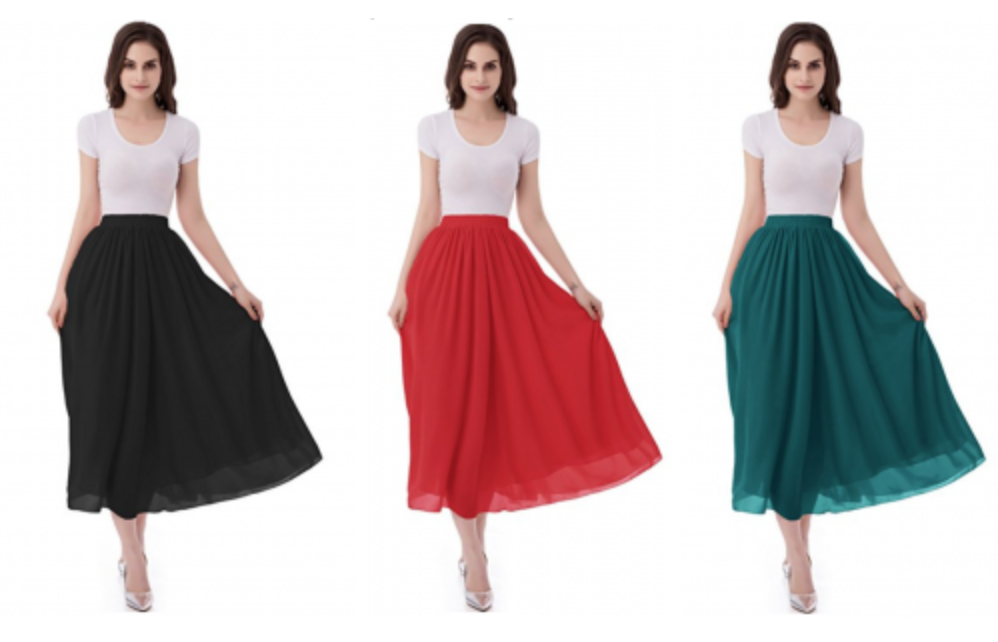 Women’s Chiffon Long A-Line Skirt As Low As $17.99! Perfect For Holiday Parties!