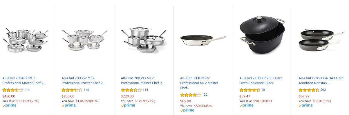 Save up to 60% off All-Clad Cookware Sets!