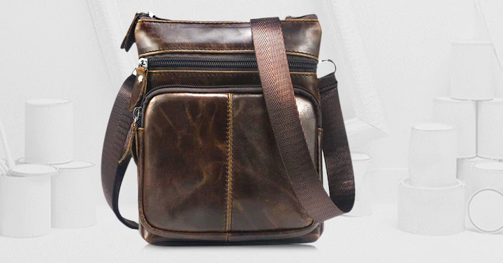 Men’s Vintage Genuine Leather Shoulder Bag Only $7.99 Shipped!