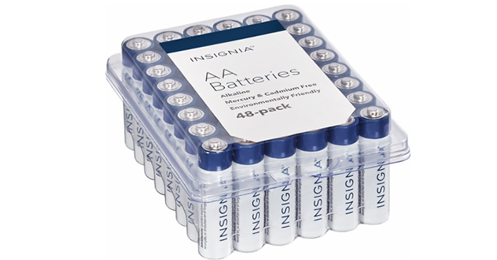 Insignia AA or AAA Batteries in a 48-Pack – Just $6.99!