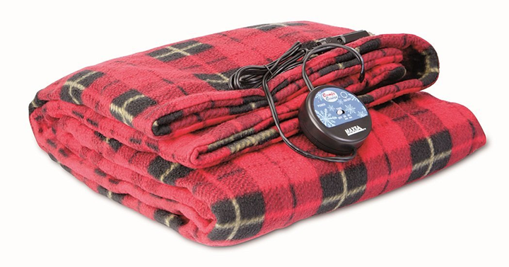 12V Red Plaid Heated Travel Blanket, Use in-Vehicle – Just $24.59!