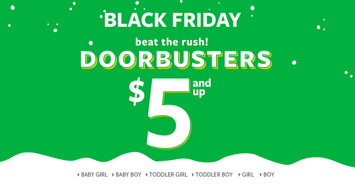 Carter’s Black Friday Doorbuster Deals are LIVE! $5 Pajamas + FREE Shipping!