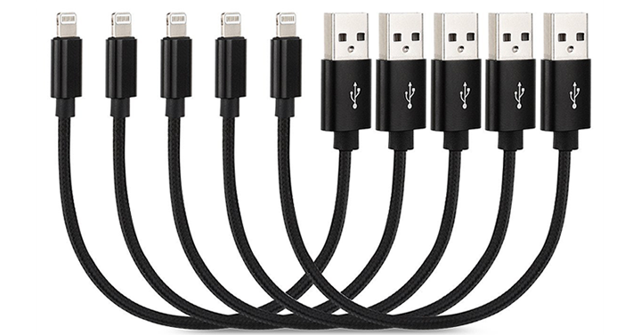 Short Lightning Cables – 5 Pack of 8 inches – Just $10.49!