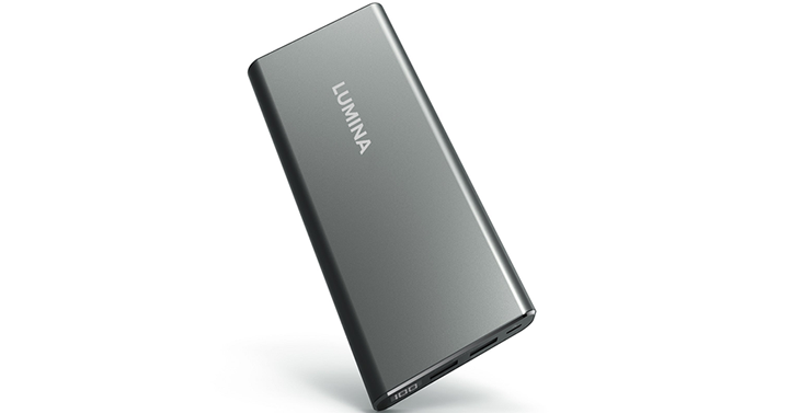 Lumina 15000 mAh Ultra Compact Portable Charger 2-Port – Just $22.49!