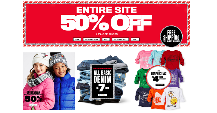 The Children’s Place: FREE Shipping + $7.99 Jeans & 50% Off Sitewide!