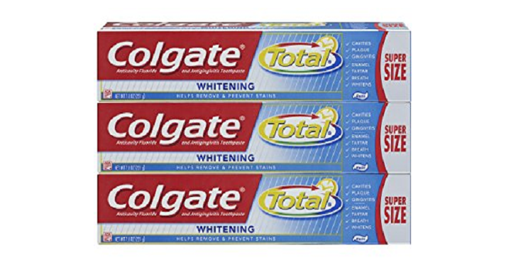 Colgate Total Whitening Toothpaste 3 Count Only $7.36 Shipped!