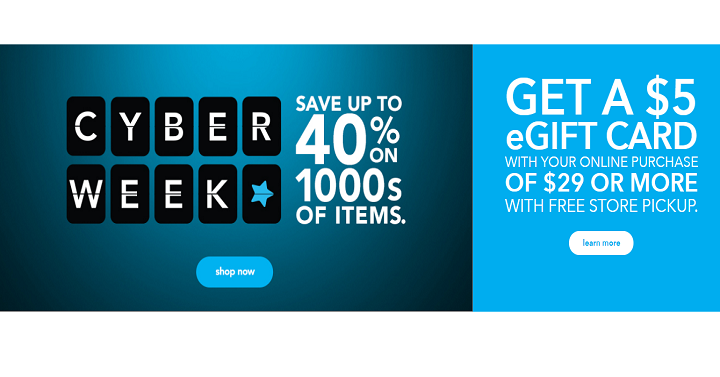 ToysRUs Cyber Week Has Starting! Plus Get a $5 eGift Card with Your $29 Purchase & In-Store Pick Up!
