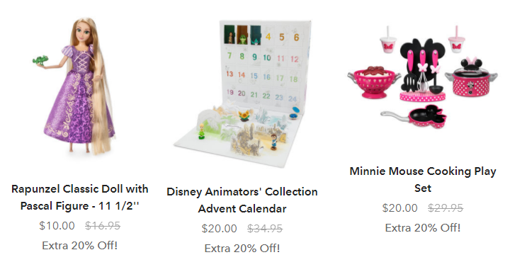 The Disney Store Black Friday Part II: Take an Extra 20% off= Playsets Only $8, Disney Advent Calendar Only $16 and More!