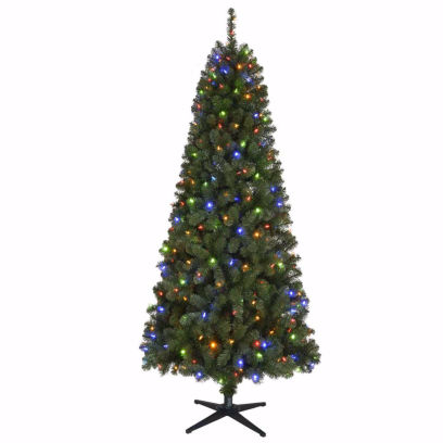 North Pole Trading Co. 7 Foot Cyprus Pre-Lit Christmas Tree—$52.49!