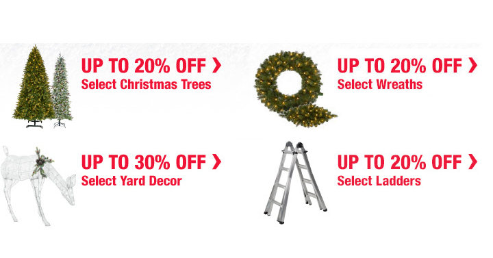 Home Depot: Sneak Peek to Black Friday Prices TODAY! Take 20% off Christmas Trees, Wreaths, Ladders and More!