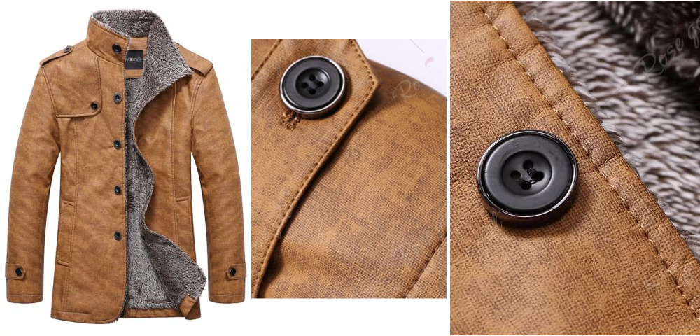 Khaki Stand Collar Single-Breasted Epaulet Embellished Jacket Only $26.99 + FREE Shipping!
