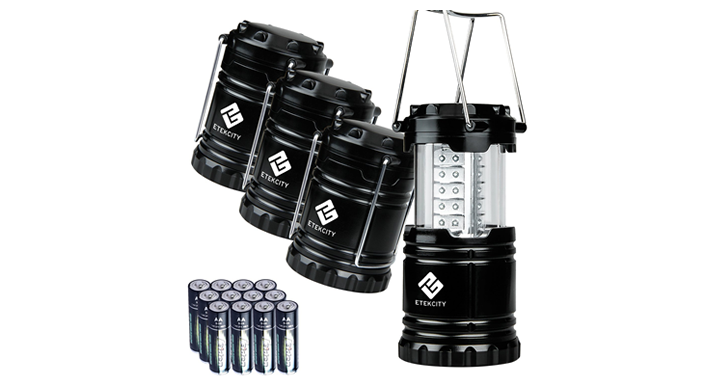 Portable LED Lantern 4 Pack with Batteries – Just $26.99!
