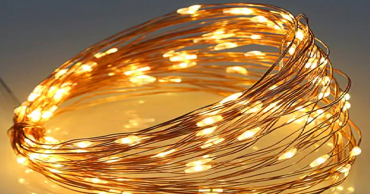 Copper Wire 100 LED String Lights Only $2.99 Shipped!
