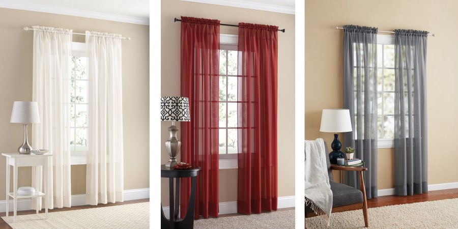 WOW! Set of Two Mainstays Curtain Panels Just $5.00!!