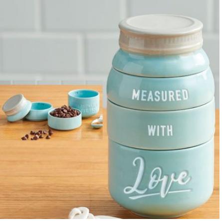 Stacking Jar Measuring Cups Measured with Love – Only $11.99!
