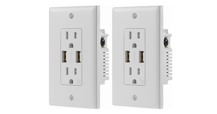 Dynex 2.4A USB Wall Outlet 2-Pack – Just $19.99!
