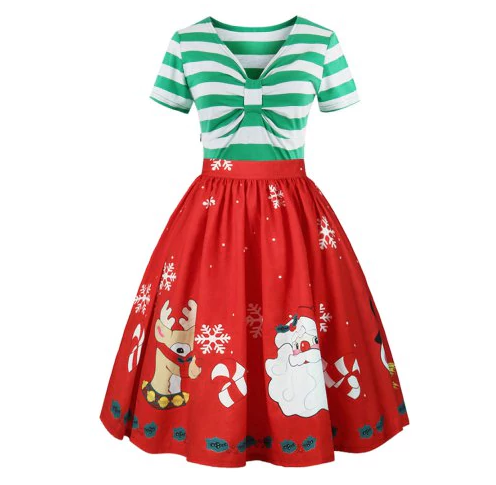Christmas Flared Party Dress Only $10.55 + FREE Shipping!