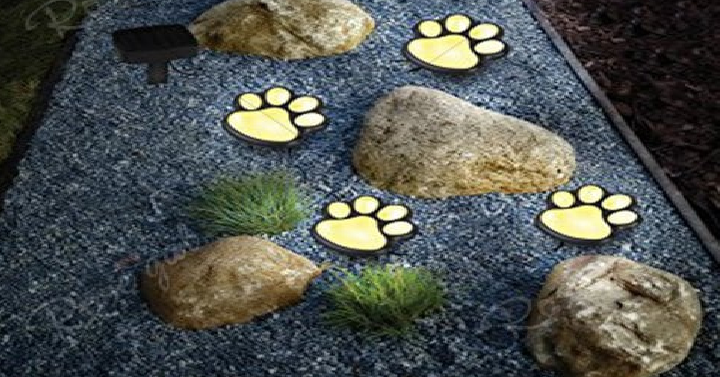 Paw Shape Solar Garden Lights Only $9.50 Shipped!