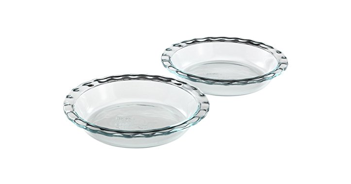 Pyrex Easy Grab 9.5″ Glass Pie Plate, 2 Pack – Just $9.34!