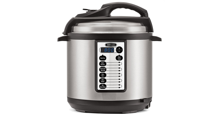 BELLA 6 Quart Pressure Cooker with 10 Pre-set Functions and Searing Technology – Just $39.99!