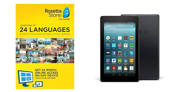 Purchase Rosetta Stone 24 Month Online Subscription for $149.00 and get a free Fire 7 Tablet!