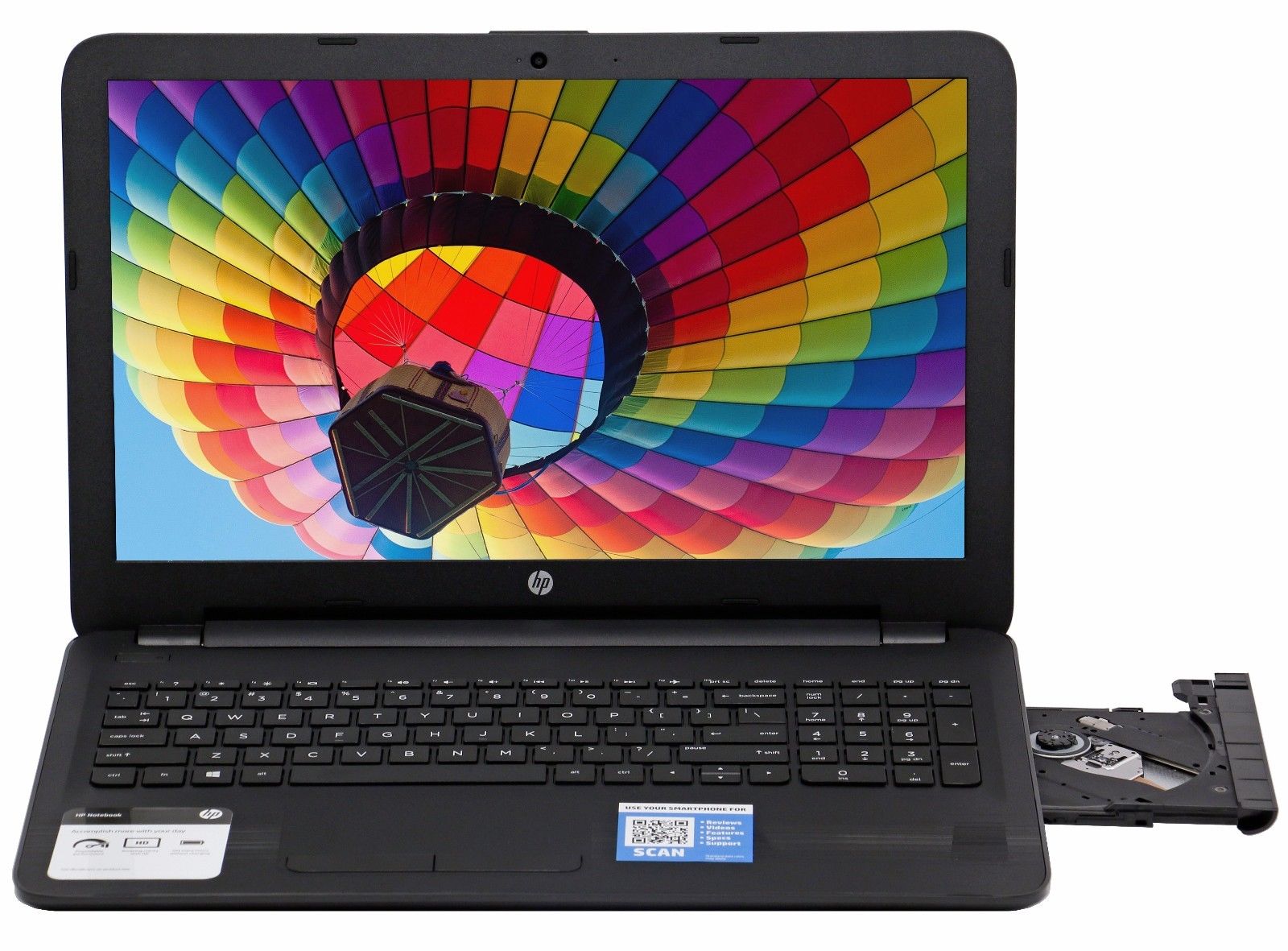 HP 15.6″ 4gb 500gb Quad Core Win 10 Laptop Only $219.99!
