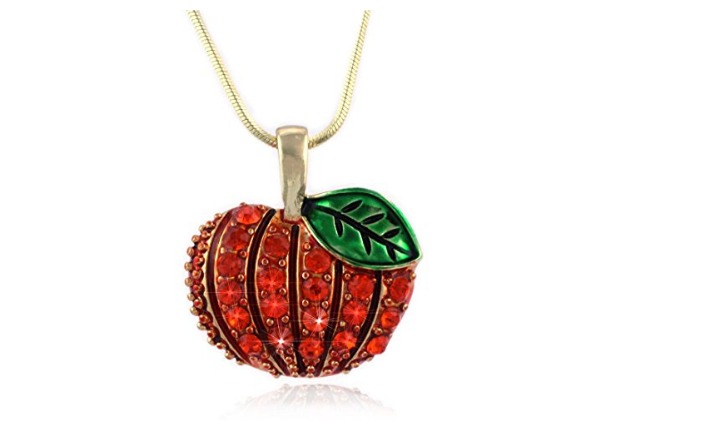 Pumpkin Gemstone Necklace – Just $9.99!