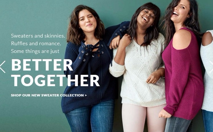 Hot Deals at Lane Bryant! 50% Off Clearance, $20 Sweaters, 40% Off Outerwear, $20/$20 Purchase Coupon!