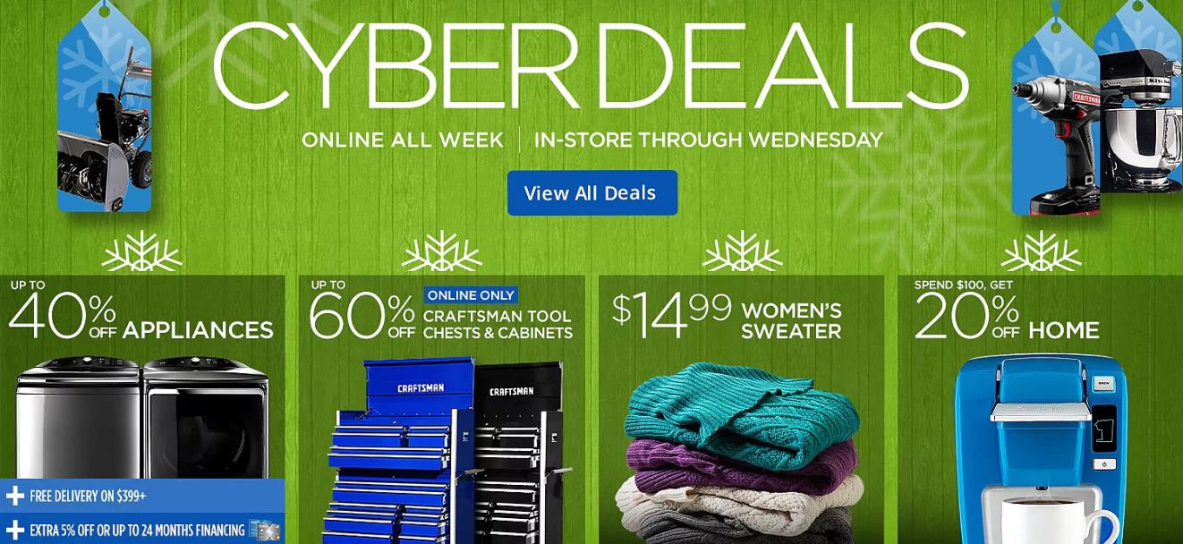 Cyber Week Sale Going on NOW at Sears!