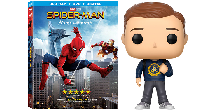 Free Funko POP! Peter Parker Action Figure with Spider-Man Homecoming on Blu-ray/DVD!
