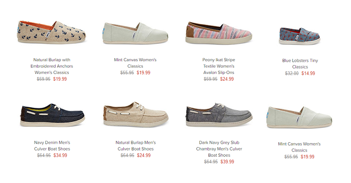 Toms Surprise Sale! Save 70% Off Styles For The Whole Family!