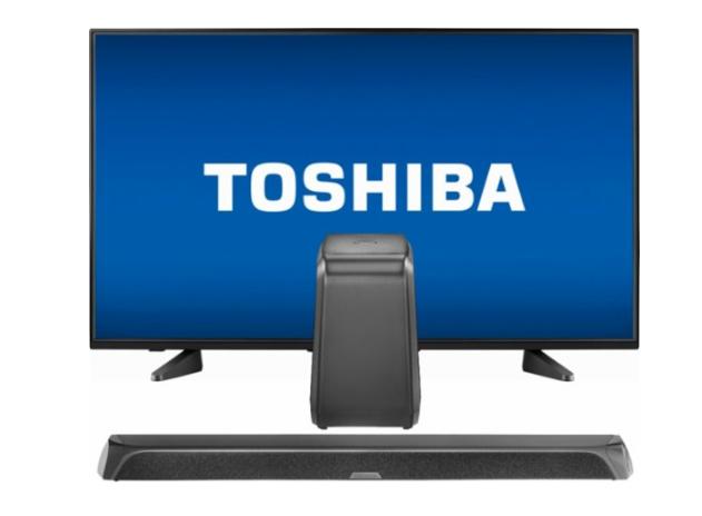 Toshiba 43″ LED 1080p HDTV & Insignia 2.1-Channel Sound Bar with Subwoofer – Only $299.98 Shipped!