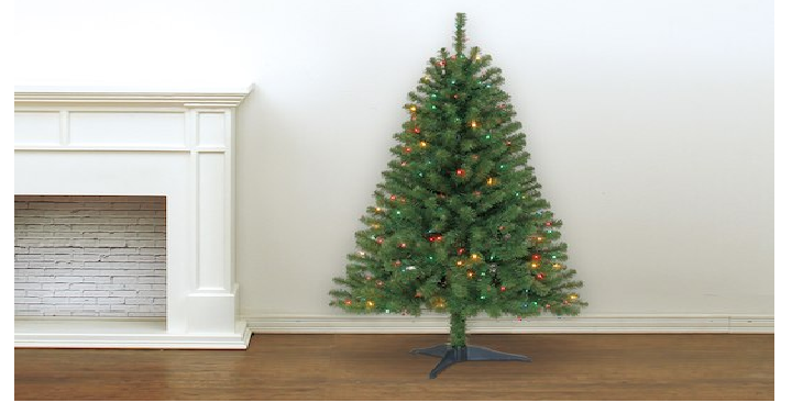 4 Ft. Pre-Lit Hillside Pine Artificial Christmas Tree Only $19.99! (Reg. $49.99)