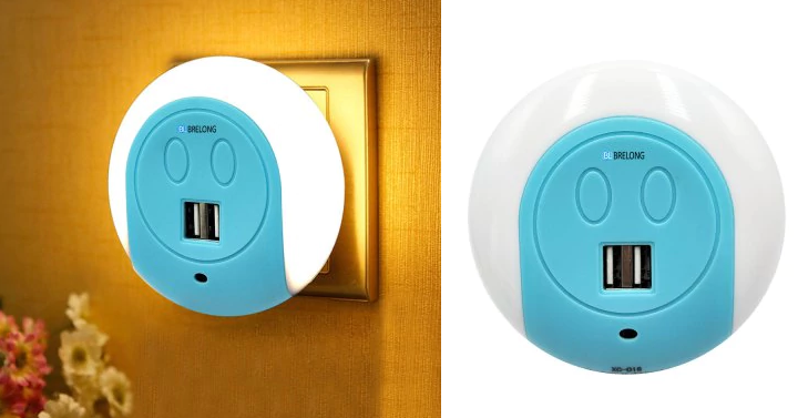 LED Night Light Dual USB Port Wall Charger Only $4.99 Shipped!