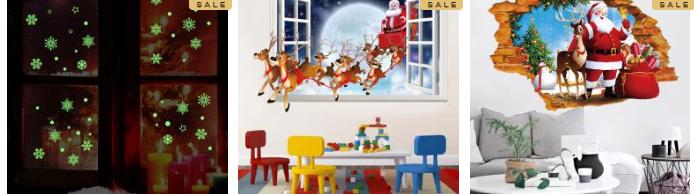 Great Savings on Fun Christmas Wall Decals and Murals!