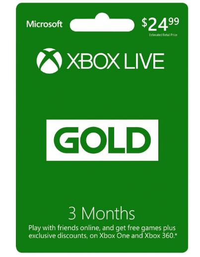 3 Month Xbox Live Gold Membership – Only $14.99! BLACK FRIDAY DEAL!