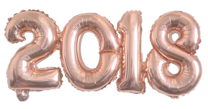 30 Inch Champagne Script 2018 Number Balloons – Just $6.29!