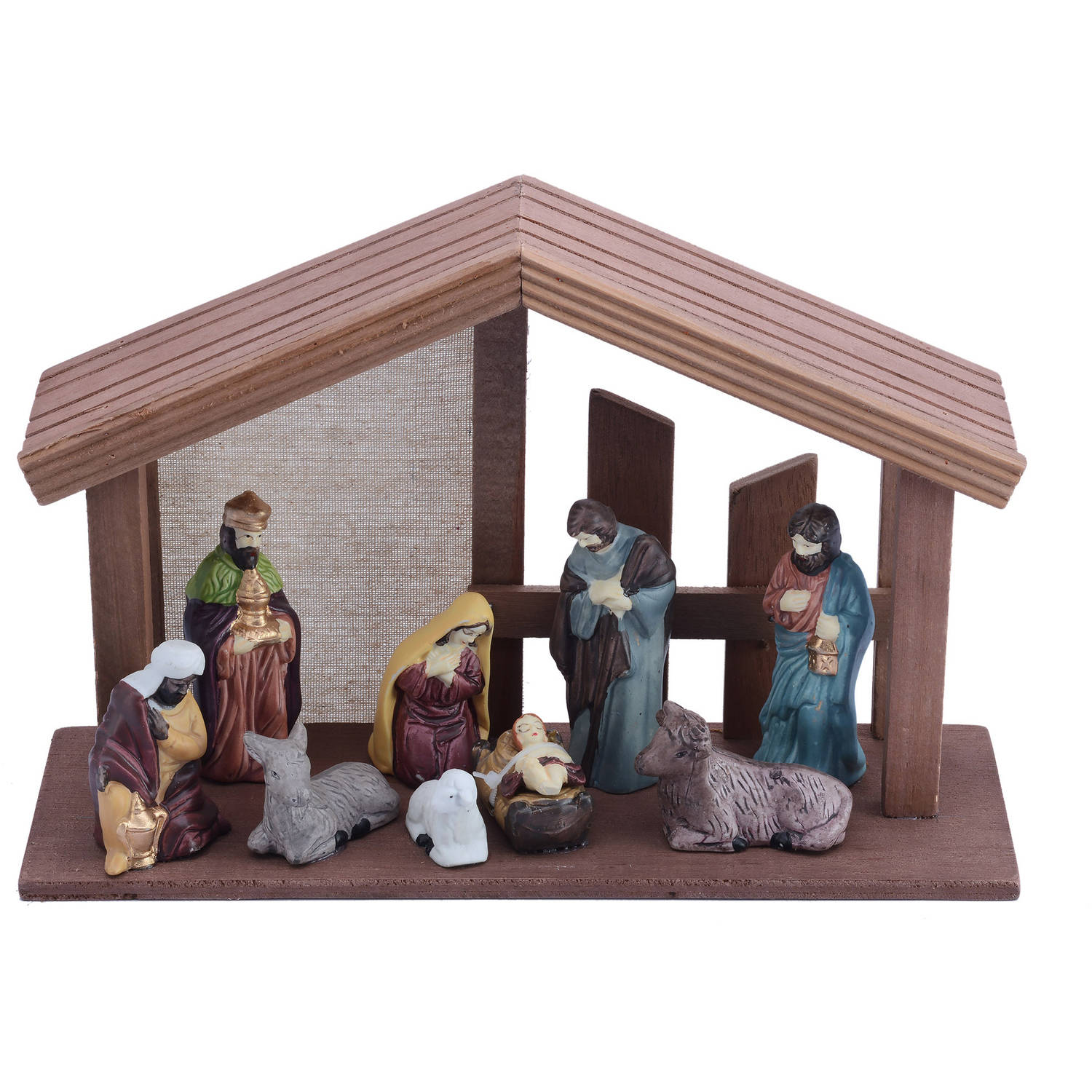 Holiday Time 11 Piece Wooden Nativity Only $2.46 at Walmart!