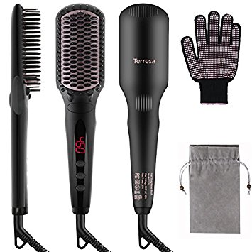 Terresa Hair Straightener Brush With Glove—$19.99!