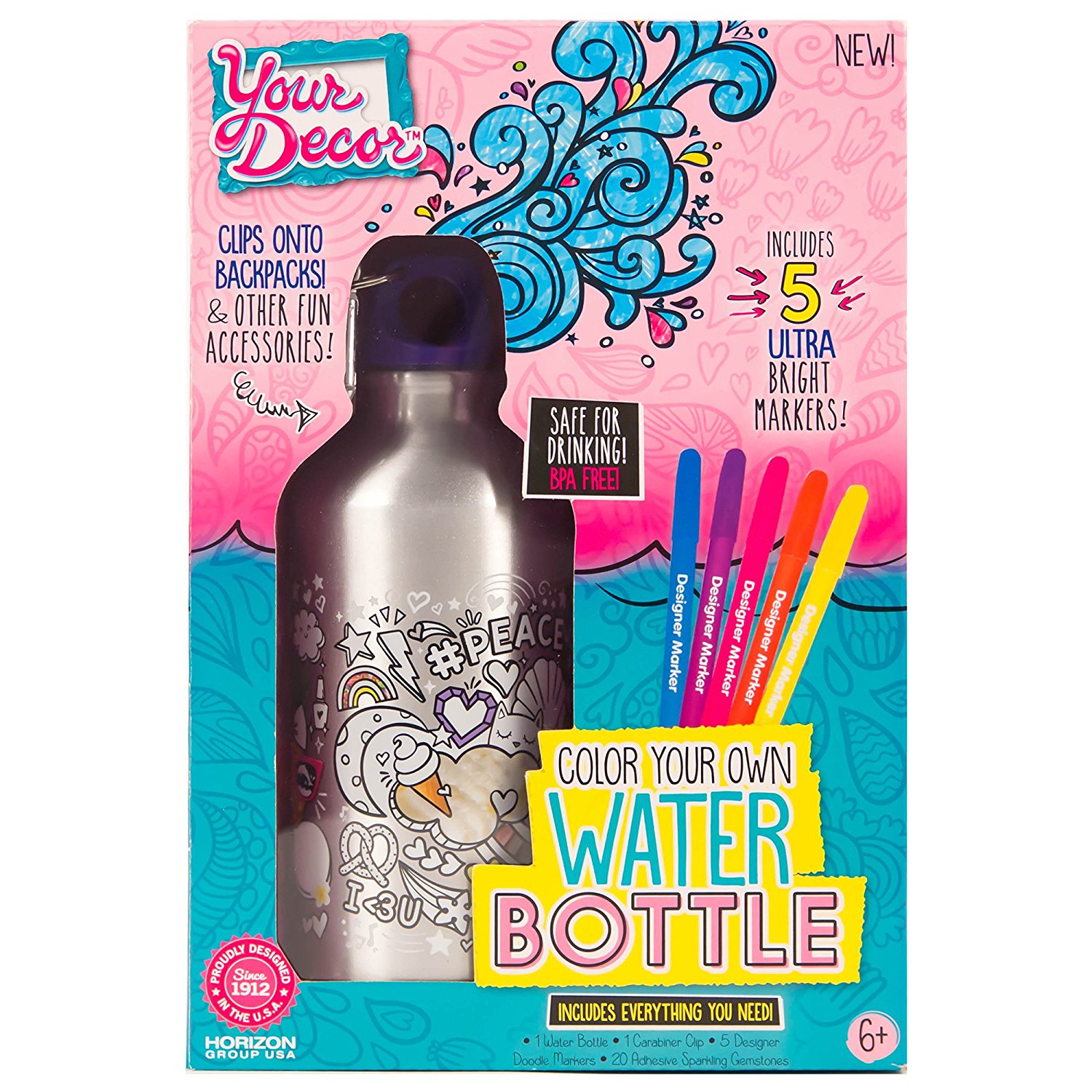 Just My Style Color Your Own Water Bottle Only $7.97!
