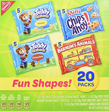 Nabisco Fun Shapes Cookies & Crackers Variety Pack 20 Count Only $6.98!