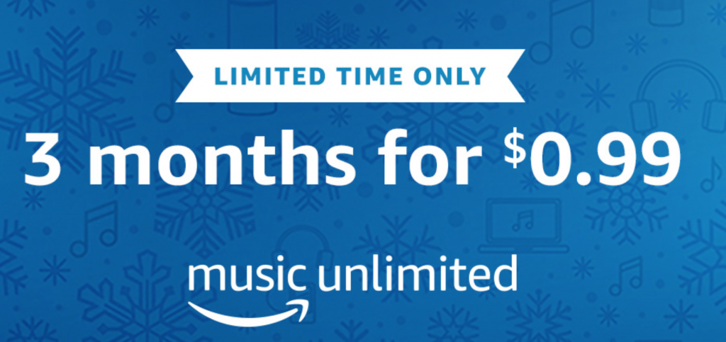 3 Months Of Amazon Music Unlimited For Just $0.99! Limited Time Offer!